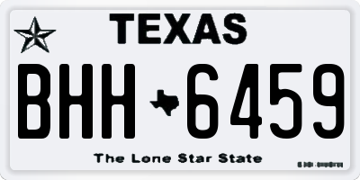 TX license plate BHH6459