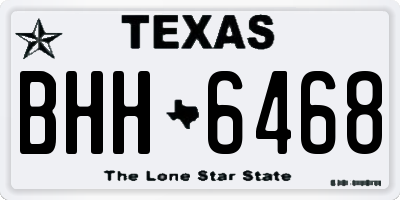 TX license plate BHH6468