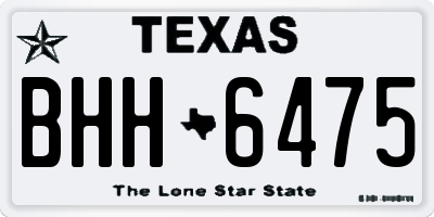 TX license plate BHH6475