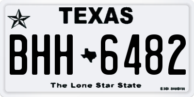 TX license plate BHH6482