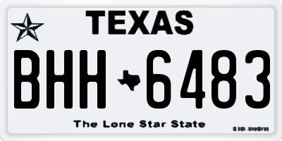 TX license plate BHH6483