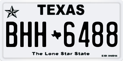TX license plate BHH6488