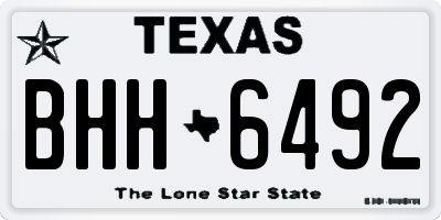 TX license plate BHH6492