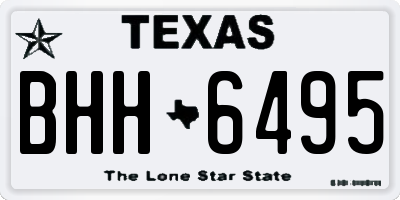 TX license plate BHH6495