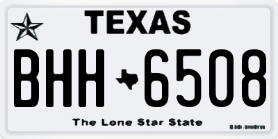 TX license plate BHH6508
