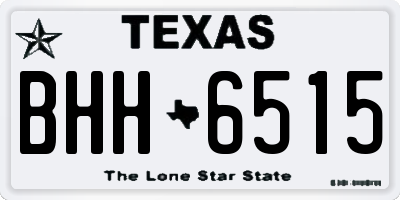 TX license plate BHH6515