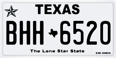 TX license plate BHH6520