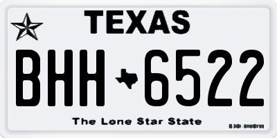 TX license plate BHH6522