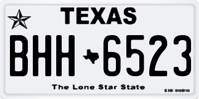 TX license plate BHH6523