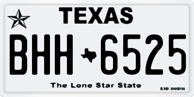 TX license plate BHH6525