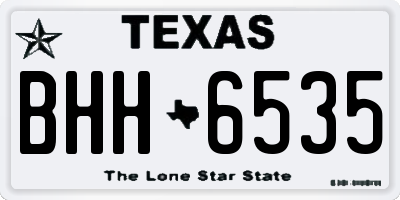TX license plate BHH6535