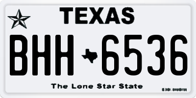 TX license plate BHH6536