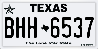 TX license plate BHH6537