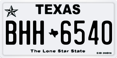 TX license plate BHH6540