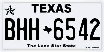 TX license plate BHH6542