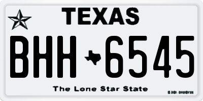 TX license plate BHH6545