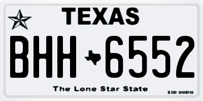 TX license plate BHH6552