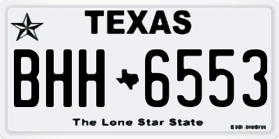 TX license plate BHH6553