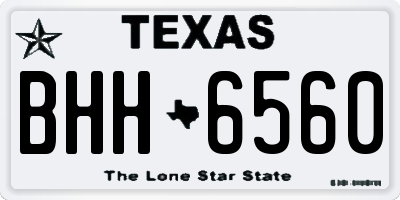 TX license plate BHH6560