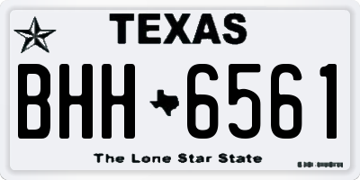 TX license plate BHH6561