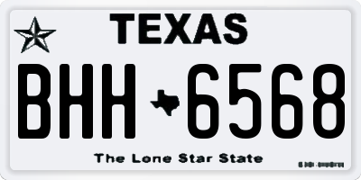 TX license plate BHH6568