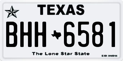 TX license plate BHH6581