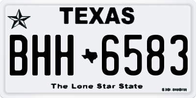 TX license plate BHH6583