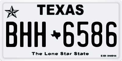 TX license plate BHH6586