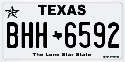 TX license plate BHH6592