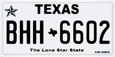 TX license plate BHH6602