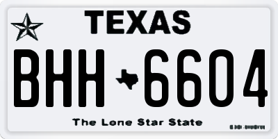 TX license plate BHH6604