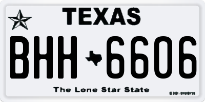 TX license plate BHH6606