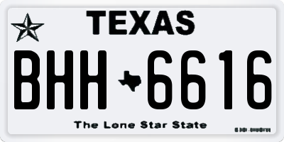 TX license plate BHH6616