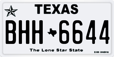 TX license plate BHH6644
