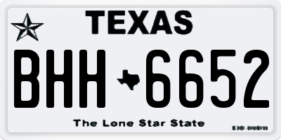 TX license plate BHH6652