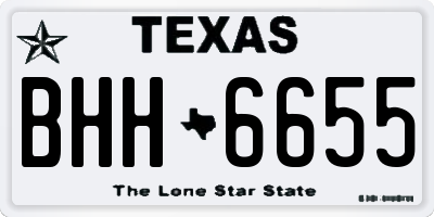 TX license plate BHH6655