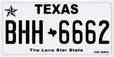 TX license plate BHH6662