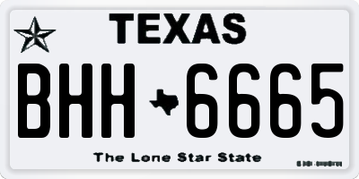 TX license plate BHH6665