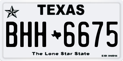 TX license plate BHH6675