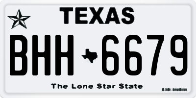 TX license plate BHH6679
