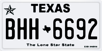 TX license plate BHH6692