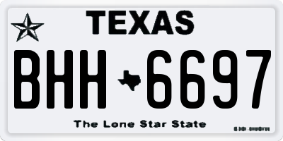 TX license plate BHH6697