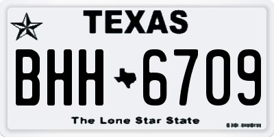 TX license plate BHH6709