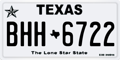 TX license plate BHH6722