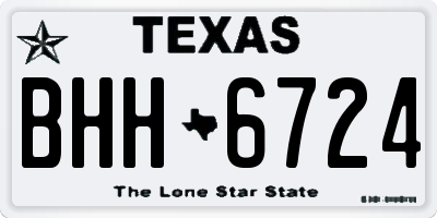 TX license plate BHH6724