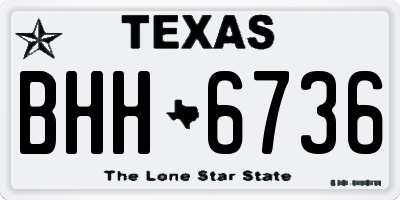 TX license plate BHH6736