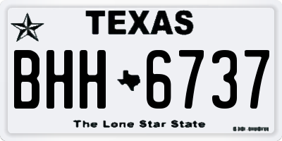 TX license plate BHH6737