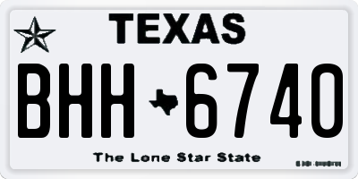 TX license plate BHH6740