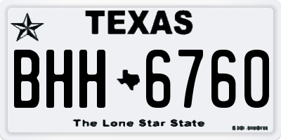 TX license plate BHH6760