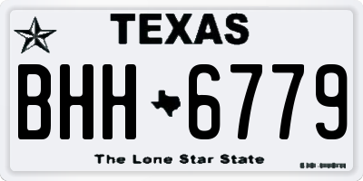 TX license plate BHH6779